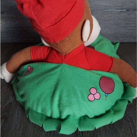 Kellytoy HOLIDAY CURIOUS GEORGE W/ WREATH 15" Plush STUFFED ANIMAL Toy - Picture 4 of 6